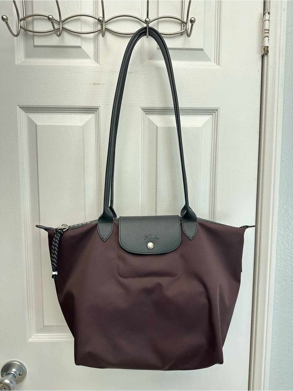 Longchamp Le Pliage Energy Extra Long Handle Shoulder Tote in Burgundy